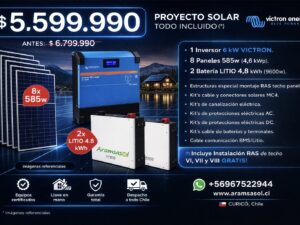 Proyecto Solar VICTRON 6kW - (4.6 kWp)