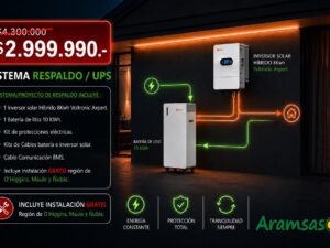 Sistema de respaldo/Ups Litio (Inversor 8Kw + Batería Litio 10 Kwh).